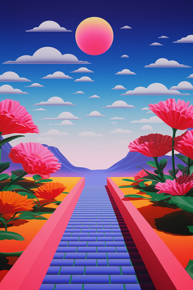 SolarStroll fine art print, modern wall art, balanced light and tone