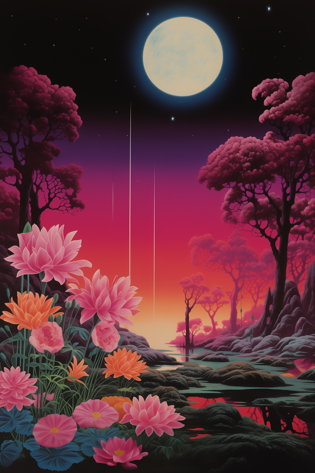 Moonfall Quiet fine art artwork by Conventional Art, portrait view