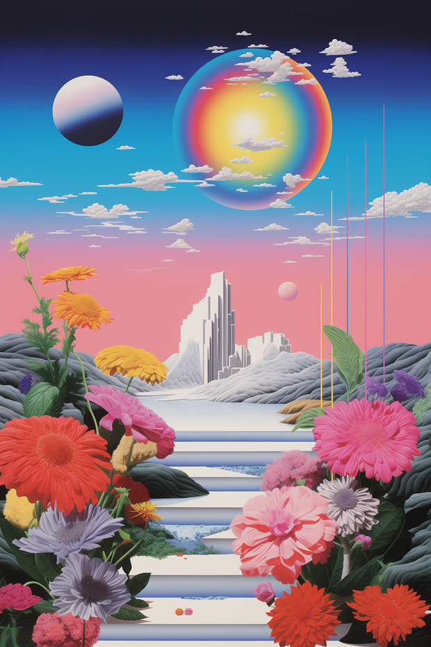Haloed Distant World fine art artwork by Conventional Art, portrait view