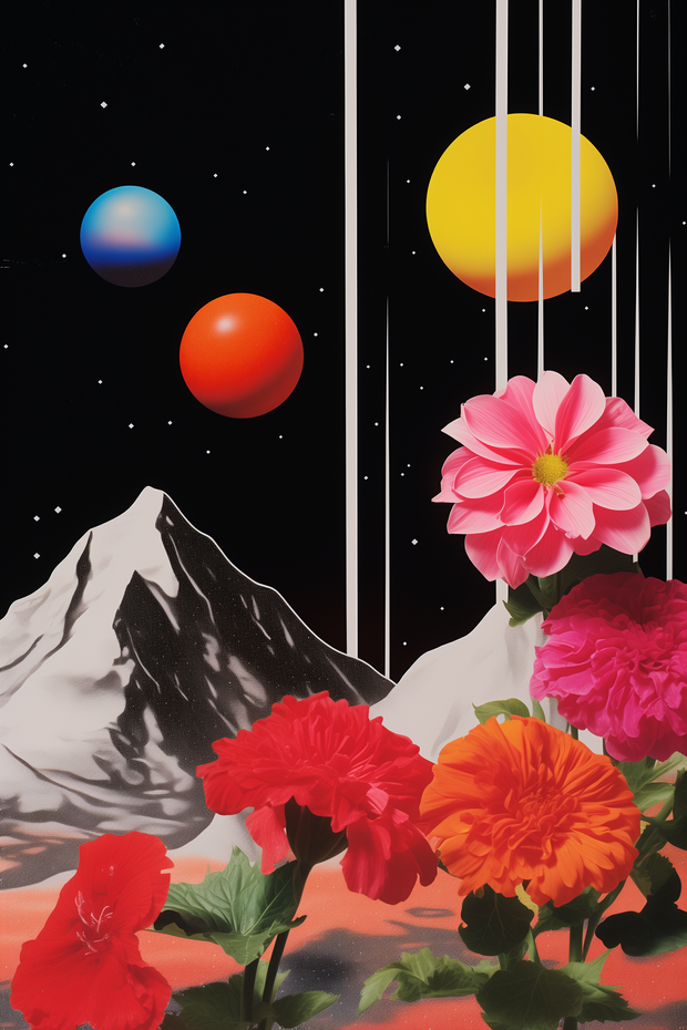 Celestial Alignment Peaks fine art artwork by Conventional Art, portrait view