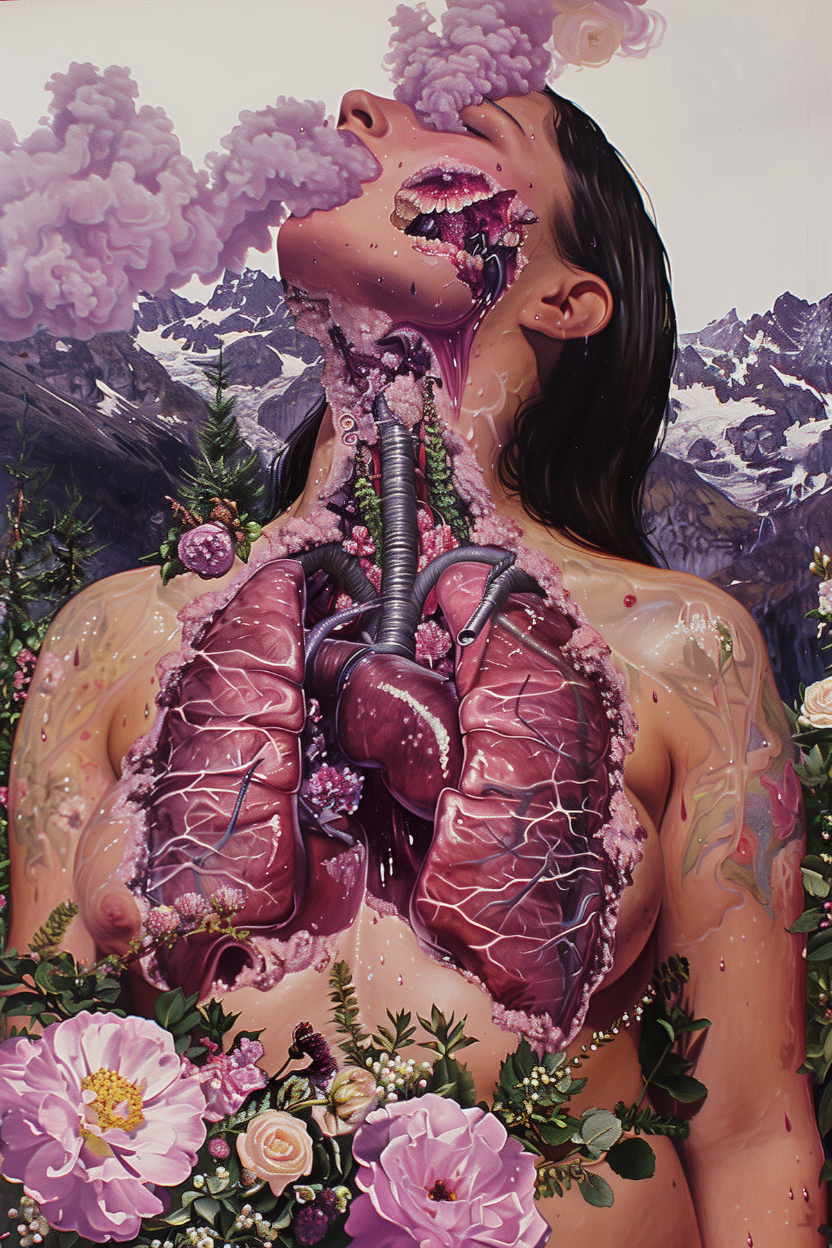 Floral Spine fine art print, modern wall art, balanced light and tone