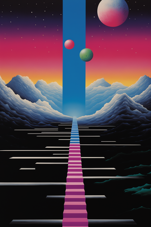 Cosmic Reflection Axis fine art artwork by Conventional Art, portrait view