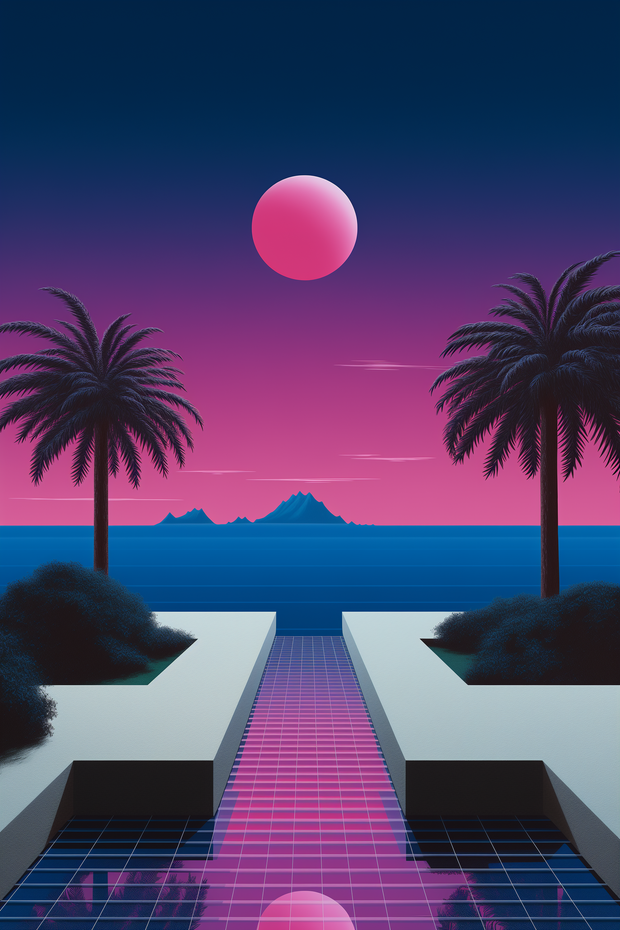 Retrograde Oasis fine art artwork by Conventional Art, portrait view
