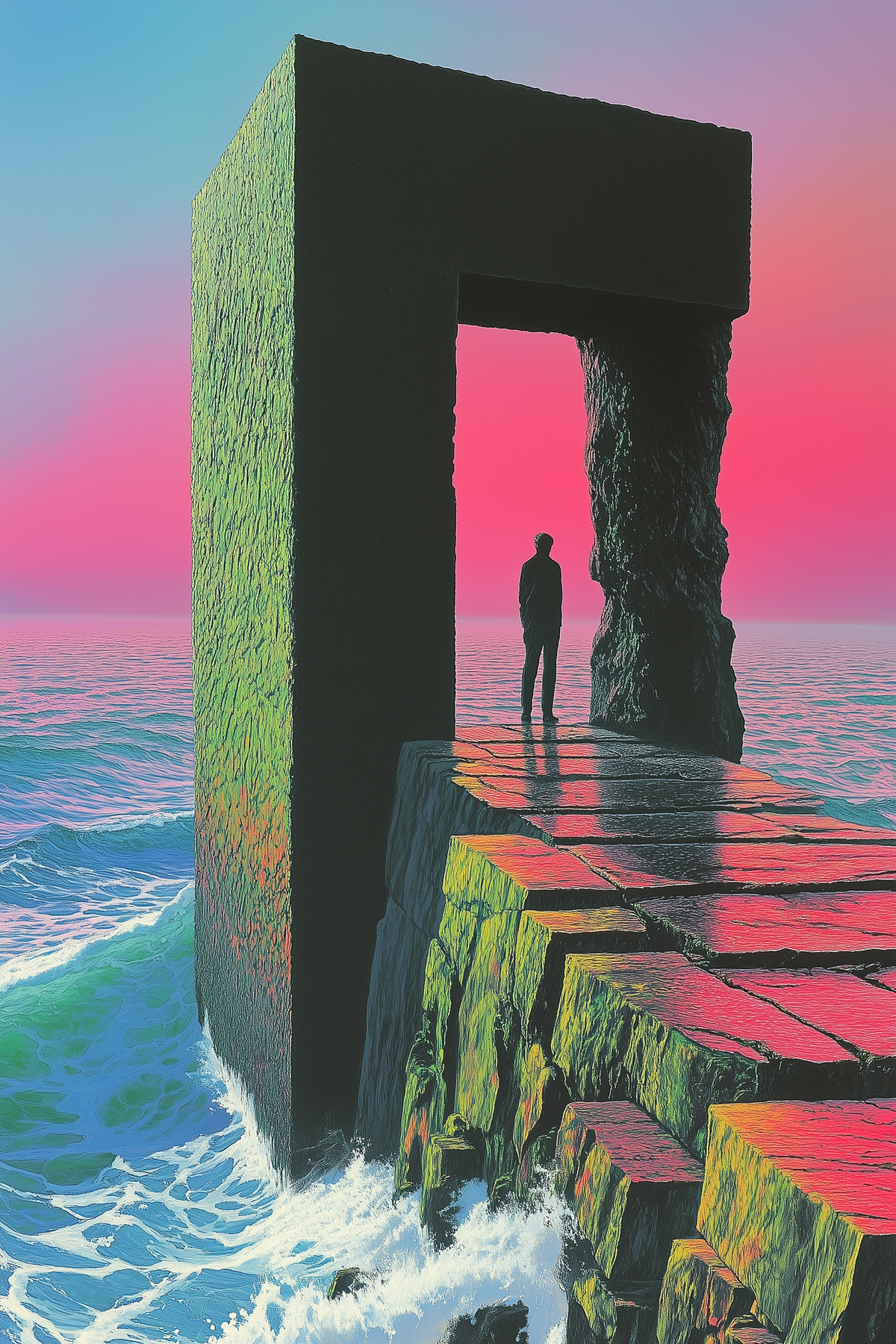 Threshold fine art print, modern wall art, balanced light and tone