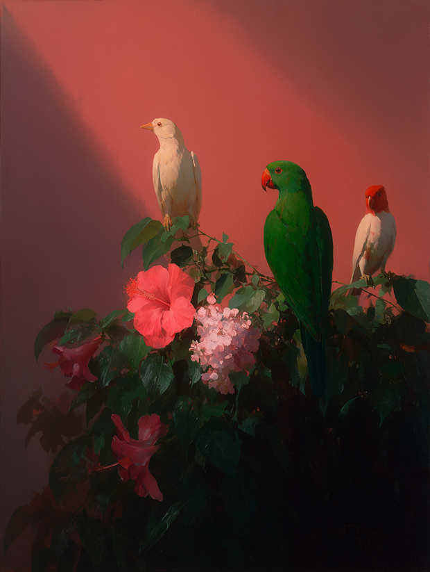 Verdant Ensemble fine art print, modern wall art, balanced light and tone
