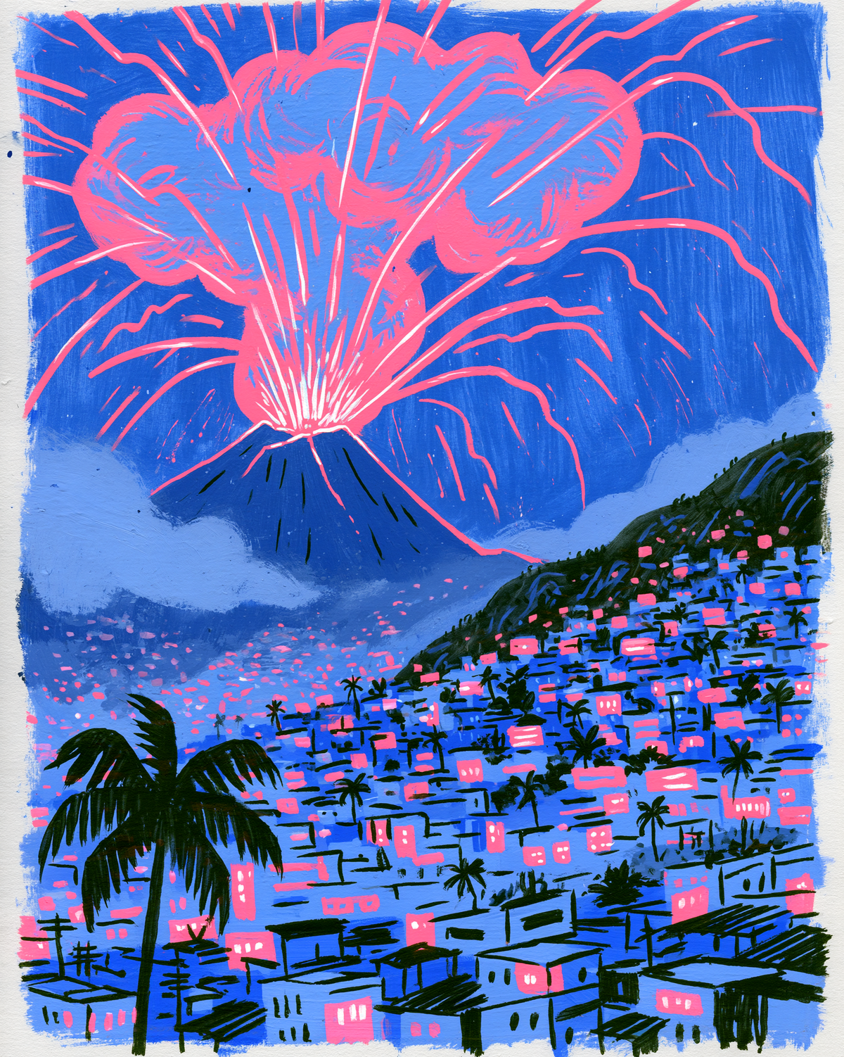 Eruption Municipal — framed fine art preview