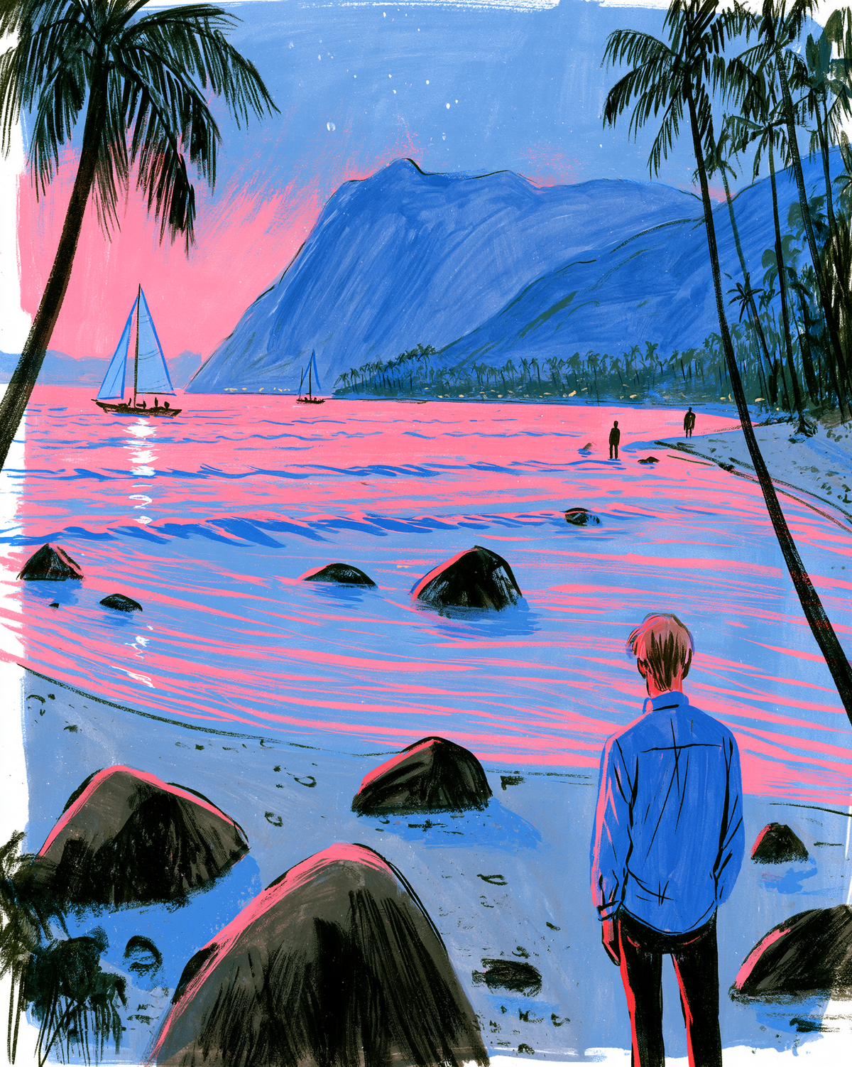 Shoreline Static — framed fine art preview